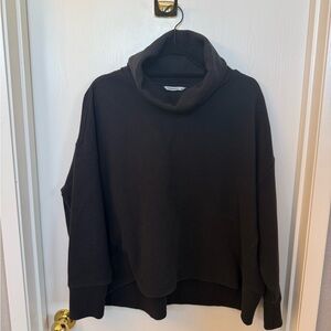 Shambhala Black Turtleneck/Cowl Oversized Ribbed Women’s Sweater